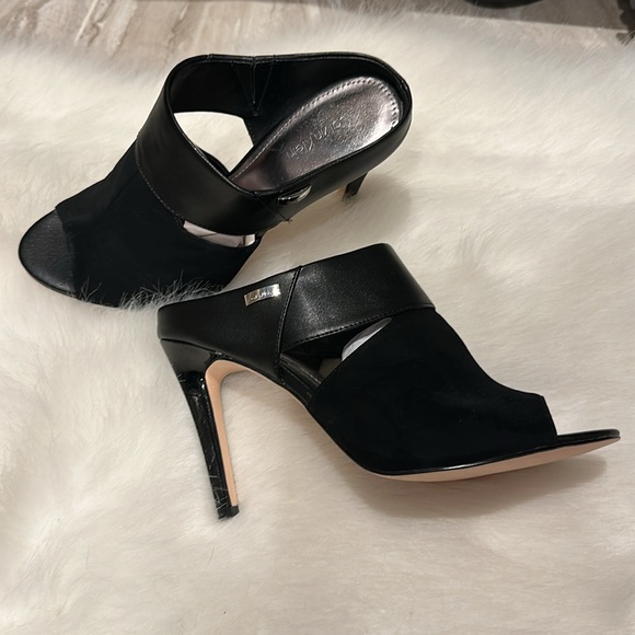 Brand new Calvin Klein Satchel peep toe mule heels - Picture 4 of 8
